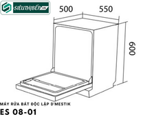 Máy rửa bát D'mestik ES 08-01 (Độc lập - 8 bộ đồ ăn Châu Âu)