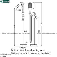 Vòi bồn tắm Euroking EU - 51011-1