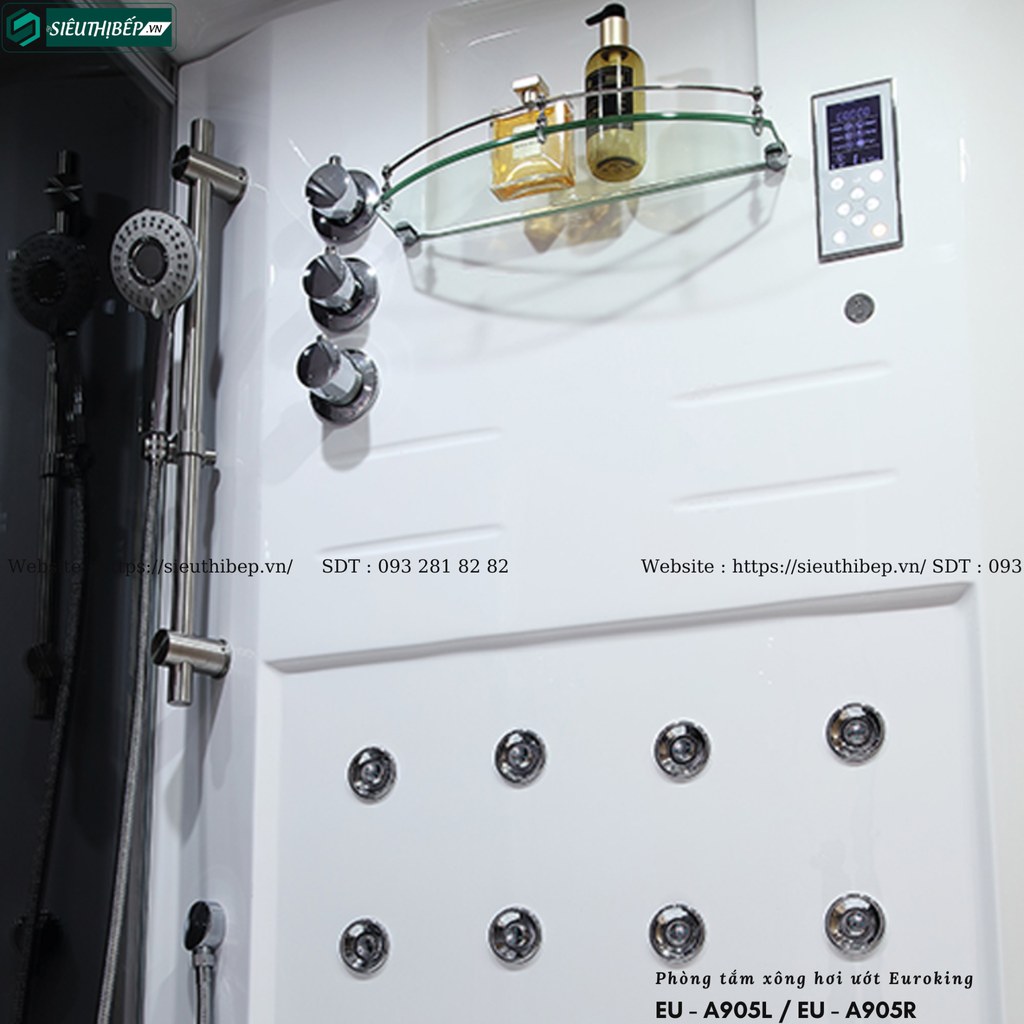 Phòng xông hơi khô kết hợp ướt Euroking EU - A905L / EU - A905R (Công nghệ Châu Âu)
