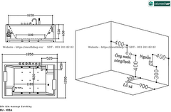 Bồn tắm massage Euroking EU – 102A (Hệ thống massage xoáy nước xung quanh lòng bồn)