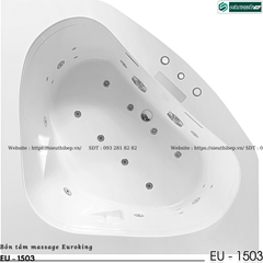 Bồn tắm massage Euroking EU – 1503 (Hệ thống các mắt massage, sủi khí lớn và tính năng tạo thác nước hiện đại)