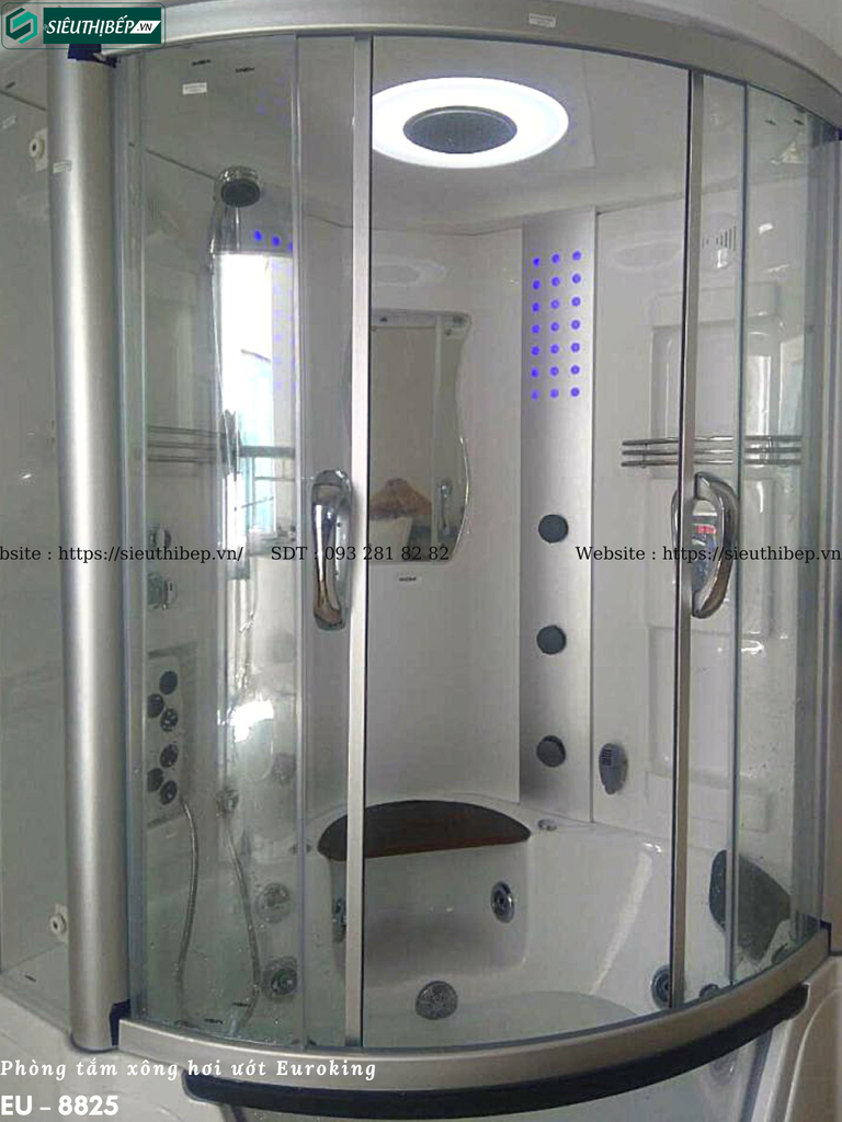 Phòng tắm xông hơi ướt Euroking EU – 8825 (Công nghệ Châu Âu)