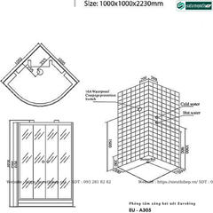 Phòng tắm xông hơi ướt Euroking EU – A305 (Công nghệ Châu Âu)