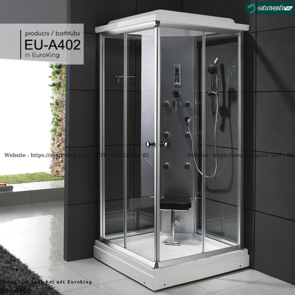 Phòng tắm xông hơi ướt Euroking EU – A402 (Công nghệ Châu Âu)