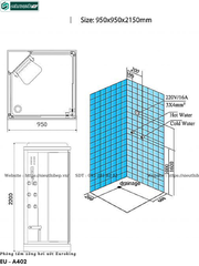 Phòng tắm xông hơi ướt Euroking EU – A402 (Công nghệ Châu Âu)