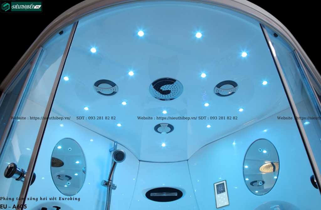 Phòng tắm xông hơi ướt Euroking EU – A605 (Công nghệ Châu Âu)