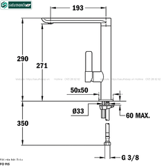 Vòi rửa bát Teka FO 915 (Mạ Chrome - Nóng lạnh)