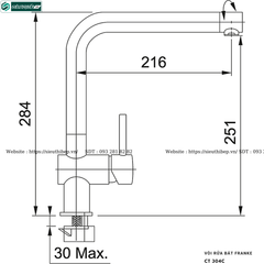 Vòi rửa bát Franke CT 304C (Mạ Chrome)