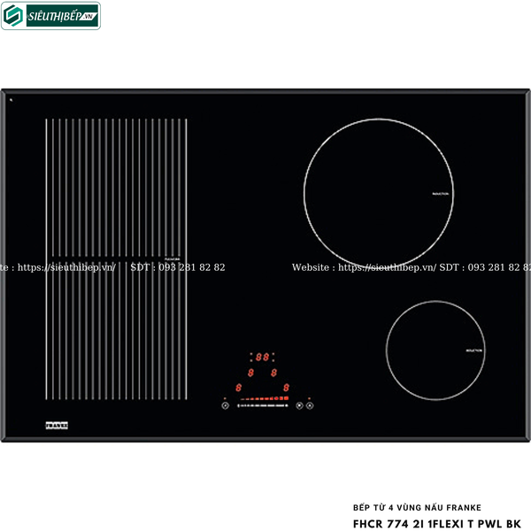 Bếp từ Franke FHCR 774 2I 1FLEXI T PWL BK (4 vùng nấu - Made in Italy)