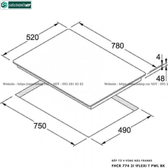 Bếp từ Franke FHCR 774 2I 1FLEXI T PWL BK (4 vùng nấu - Made in Italy)