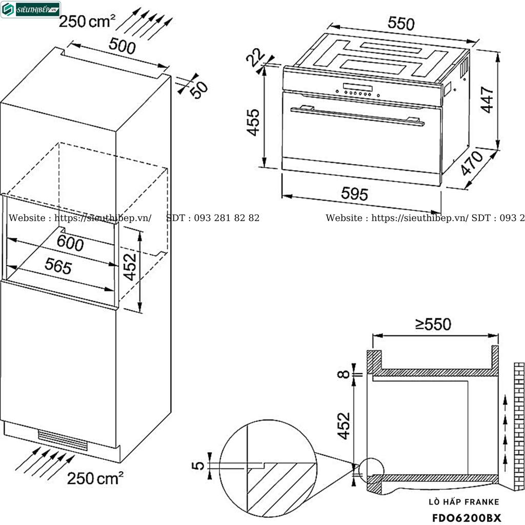 Lò hấp Franke FDO6200BX (30 Lít)