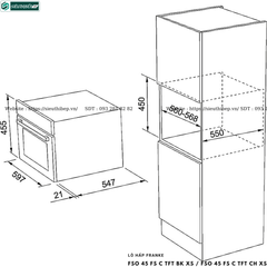 Lò hấp Franke FSO 45 FS C TFT BK XS / FSO 45 FS C TFT CH XS (51 Lít - Made in Slovenia)