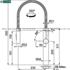 Vòi rửa bát Franke CT 194S (Inox)