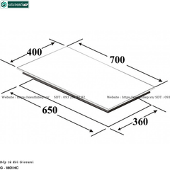 Bếp kết hợp Giovani G - 1801 HC (Từ kết hợp điện 2 vùng nấu)