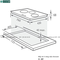 Bếp từ Giovani G - 33T (3 vùng nấu )