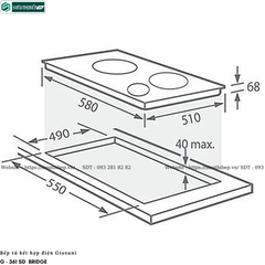 Bếp kết hợp Giovani G - 361 SD Bridge (Từ kết hợp điện 3 vùng nấu - Made in Italy)