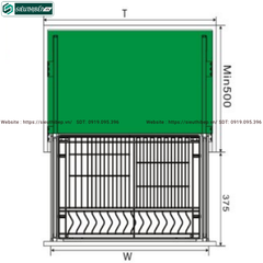 Giá bát đĩa tủ dưới Grob GO304 (Nan Oval, inox mờ SUS304)