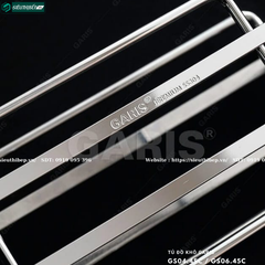 Tủ đồ khô Garis GS04.45C / GS06.45C (Khay 4 - 6 tầng, Nan vuông, inox 304, bề mặt mạ chrome 5 lớp, khung thép phủ nano)