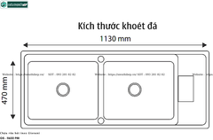 Chậu rửa bát Giovani GS - 11650 PM (Inox - 2 hộc, 1 bàn chờ)