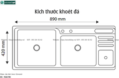 Chậu rửa bát Giovani GS - 9245 PM (Inox - 2 hộc, 1 bàn chờ)