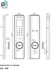 Khóa điện tử Giovani GSL - A9S (Nhận diện khuôn mặt)