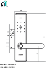 Khóa điện tử GSL - U268B APP (Black)