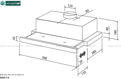 Máy hút mùi Malloca H205.7 G (Âm tủ)