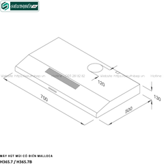 Máy hút mùi Malloca H365.7 / H365.7B (Cổ điển)