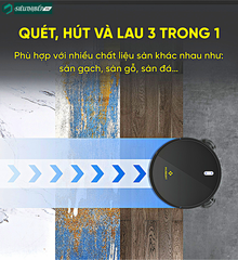 Robot hút bụi lau nhà Hubert HB - A68 - B Plus  / HB - A68 - W Plus (Điều khiển bằng APP, giọng nói)