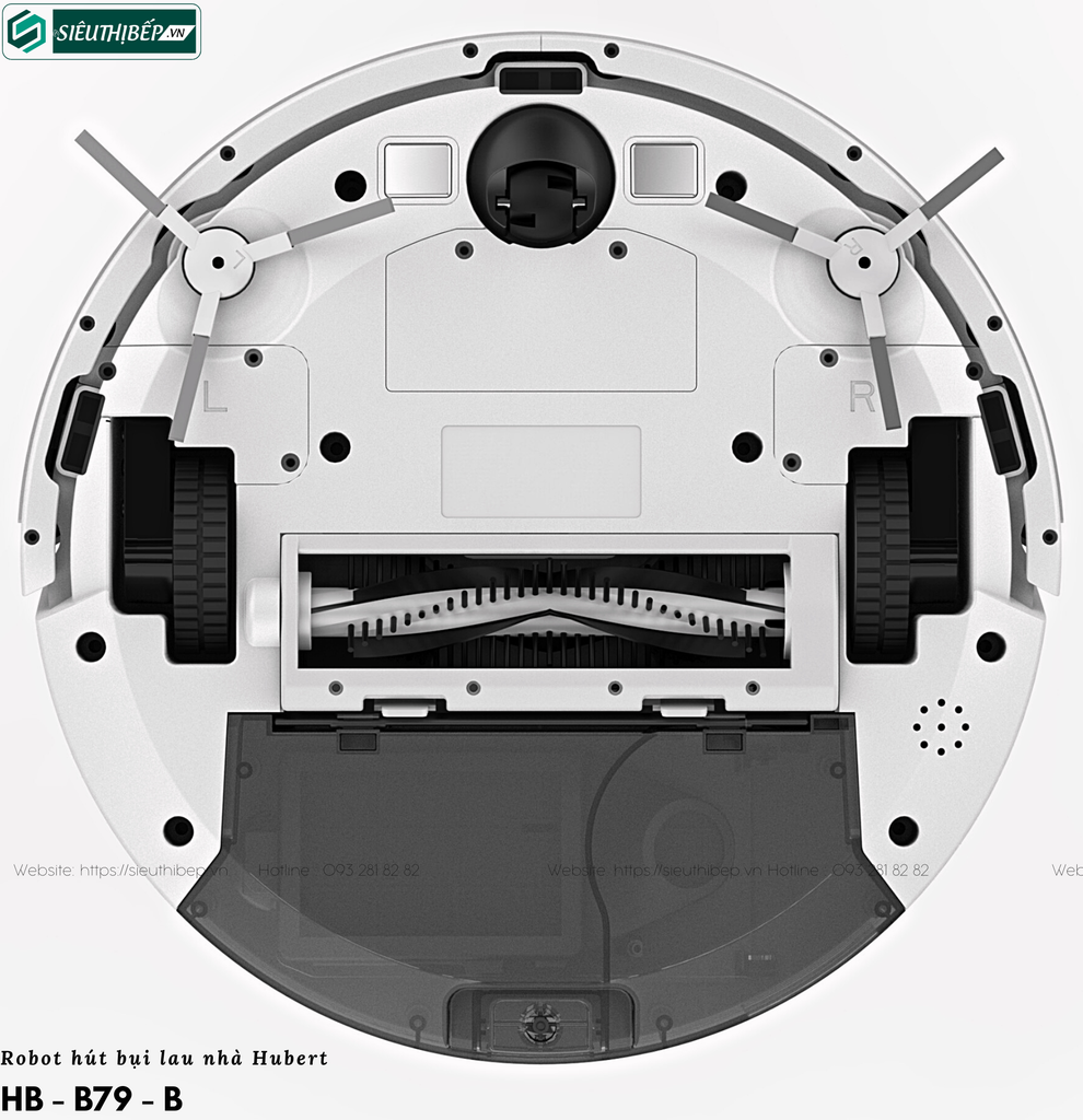 Robot hút bụi lau nhà Hubert HB - B79 - B / HB - B79 - W (Điều khiển bằng APP thông minh)