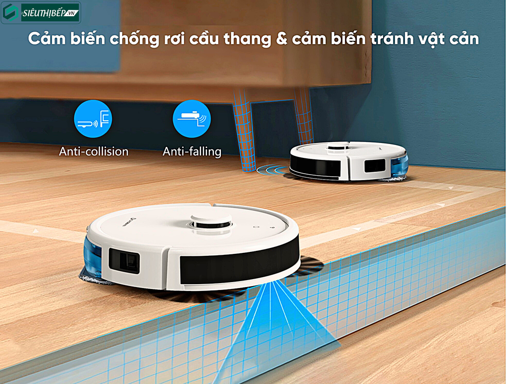 Robot hút bụi lau nhà Hubert HB - S79 (Màu trắng - Điều khiển bằng APP)