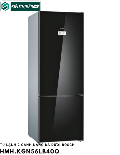 Tủ lạnh Bosch HMH KGN56LB40O - Serie 6 (2 cánh năng đá dưới - Made in Turkey)