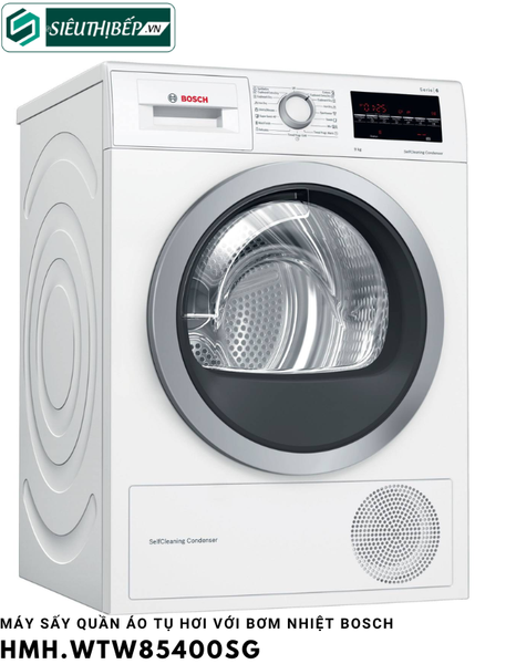 Máy sấy Bosch HMH WTW85400SG - Serie 6 (9Kg  - Tụ hơi & bơm nhiệt)