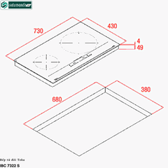 Bếp từ đôi Teka IBC 7322 S (Mặt kính Schott ceran - Germany)
