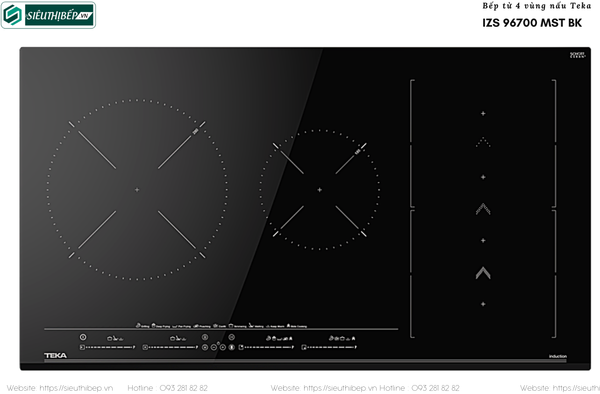 Bếp từ Teka IZS 96700 MST BK (4 vùng nấu - Made in Turkey)