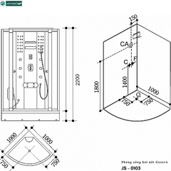 Phòng xông hơi ướt Govern JS - 0103 (Đế bồn massage)