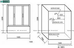 Phòng tắm xông hơi ướt Govern JS - 0219-1 (Đế thấp)