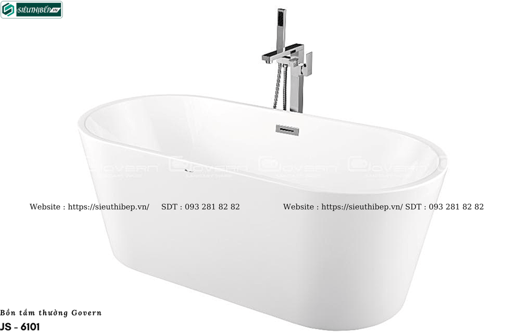 Bồn tắm Govern JS - 6101 (Bồn tắm nghệ thuật không bao gồm vòi sen)