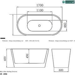 Bồn tắm Govern JS - 6106 (Bồn tắm nghệ thuật không bao gồm vòi sen)