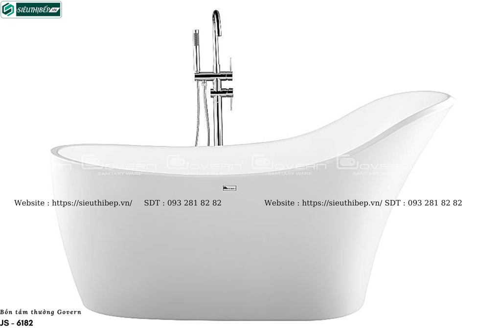 Bồn tắm Govern JS - 6182 (Bồn tắm nghệ thuật không bao gồm vòi sen)