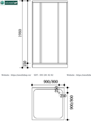 Bồn tắm phòng vách kính Govern JS - 8127 (Đế thấp)