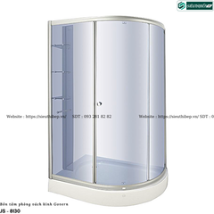 Bồn tắm phòng vách kính Govern JS - 8130 (Có kệ đựng xà phòng, đế thấp)