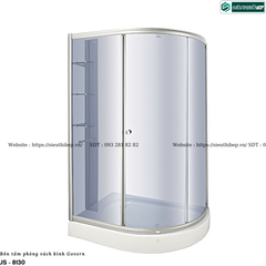 Bồn tắm phòng vách kính Govern JS - 8130 (Có kệ đựng xà phòng, đế thấp)