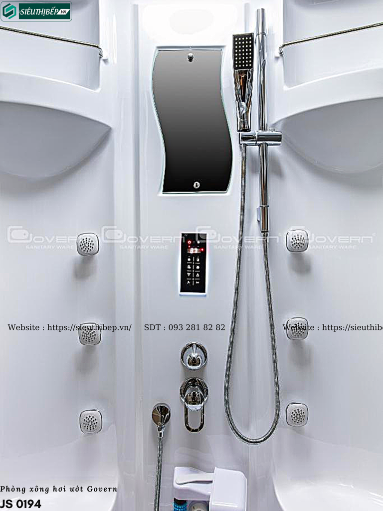 Phòng tắm xông hơi ướt Govern JS - 0194 (Đế thấp)