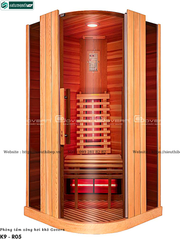 Phòng tắm xông hơi khô Govern K9 - R05 (Xông khô hồng ngoại, đế thấp, gỗ sồi đỏ)