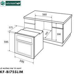 Lò nướng Kaff KF - BI75SLIM (75 Lít - Âm tủ)