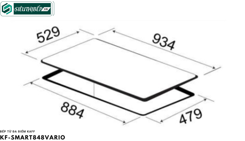 Bếp từ Kaff KF - Smart 848Vario (Đa điểm)