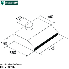 Máy hút mùi Kaff KF - 701B (Cổ điển)