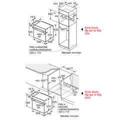 Lò nướng Bosch HBA534EB0 - Series 4 - 71 Lít