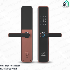 Khóa điện tử Kassler KL - 669 COPPER / KL - 669 BLACK mở khóa bằng APP điện thoại thông minh